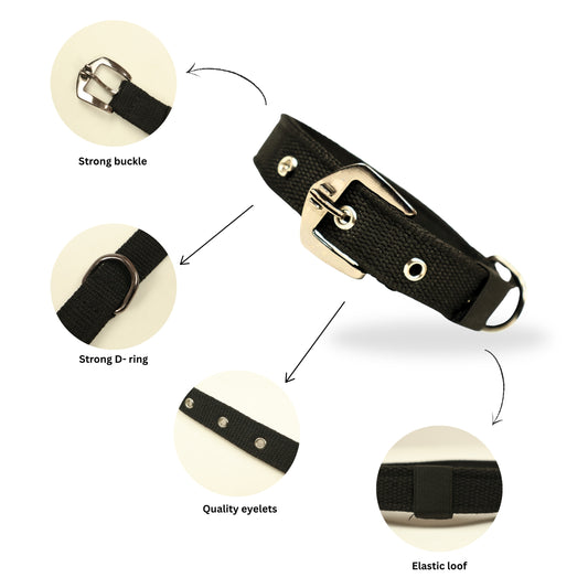 Premium Polyester Pet Collar Safe, Long-Lasting & Multiple Colours
