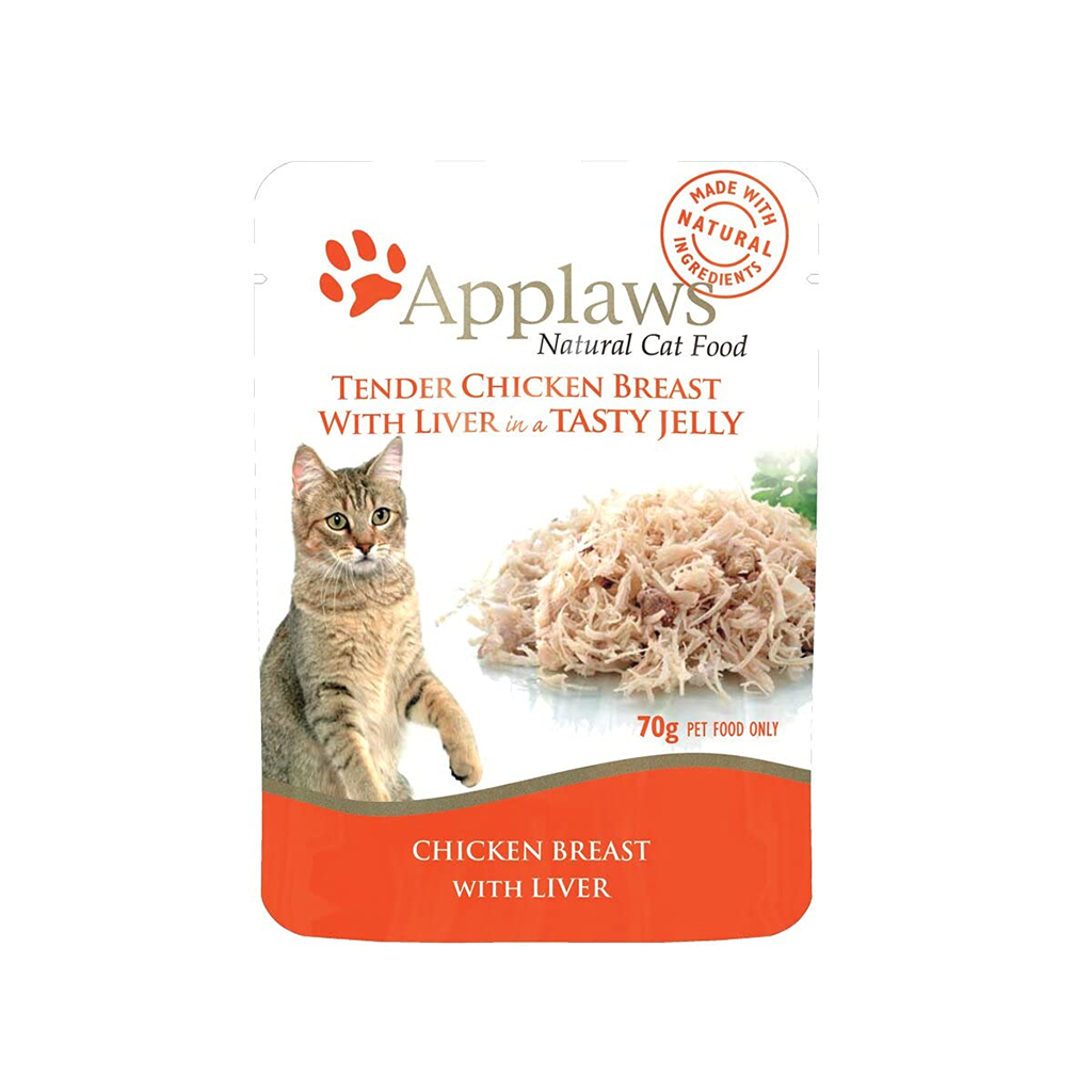 APPLAWS NATURALS - CHICKEN BREAST WITH LIVER IN A TASTE JELLY - CAT WET FOOD