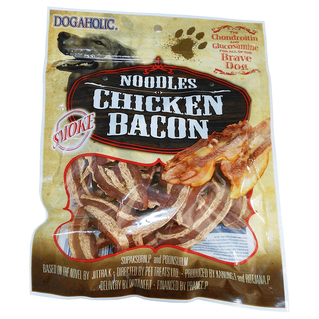 Dogaholic - Noodles Chicken Bacon Strips Smoked - Dog Treat