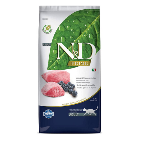 Farmina N&D Prime - Lamb & Blueberry - Grain free - Adult Cat Dry Food