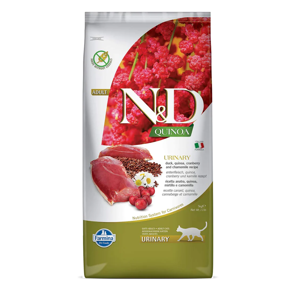 Farmina N&D Quinoa - Duck, Cranberry & Chamomile - Grain Free - Urinary - Adult Cat Dry Food