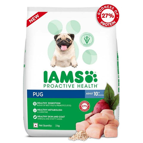 IAMS - Proactive Health for Pug - 1.5+ Years Premium - Adult Dry Dog Food