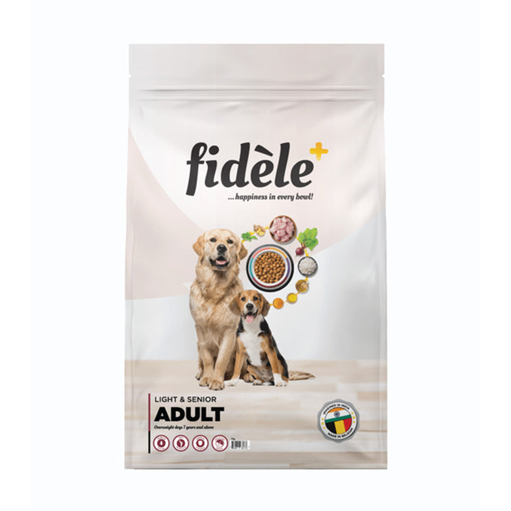 Fidele+ - Light and Senior Adult Breed - Dry Dog Food