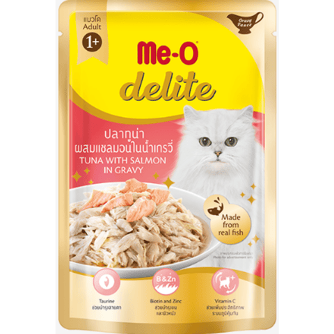 Me-O - Delite Tuna With Salmon in Gravy - +1 Year - Adult Wet Cat Food