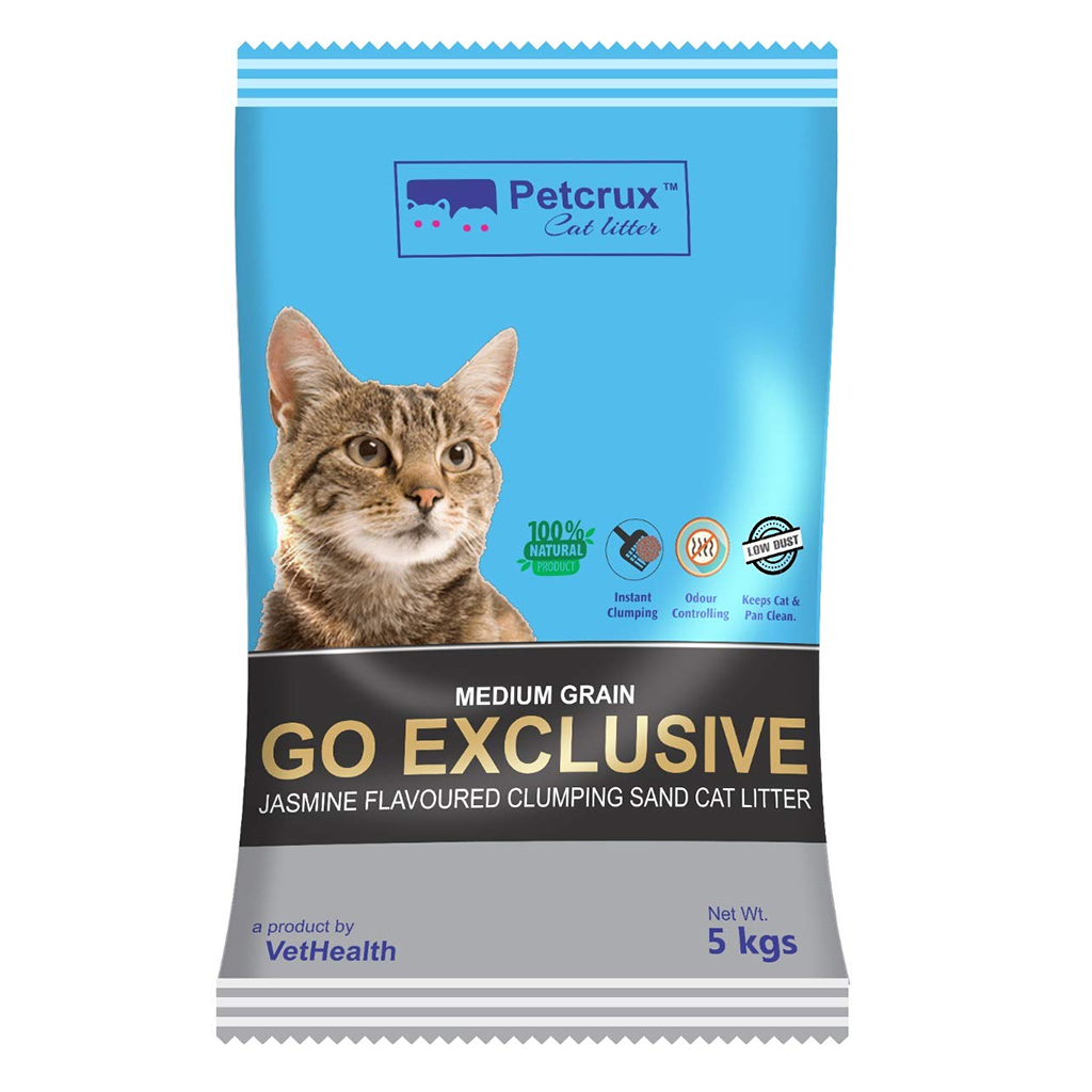 Petcrux - Go Exclusive Scoopable - Montonite Jasmine Flavor - Cat Litter
