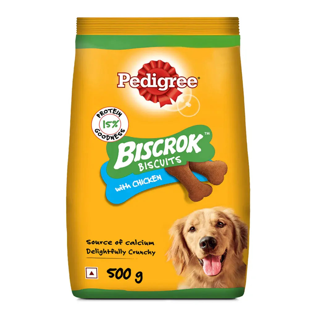 Pedigree Biscrok Biscuits Dog Treats Chicken Flavour Above 4 Months