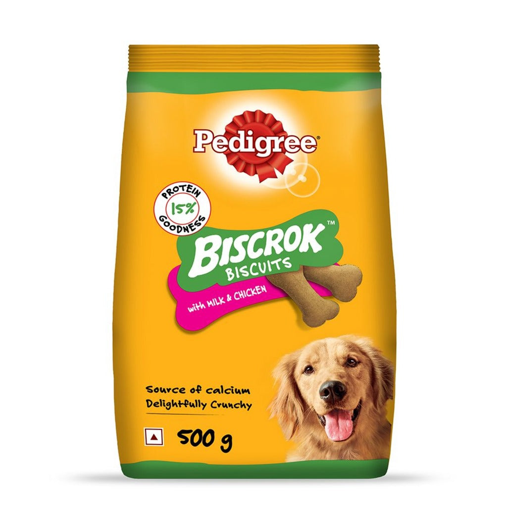 Pedigree Biscrok Biscuits Dog Treats Milk and Chicken Flavour Above 4 Months