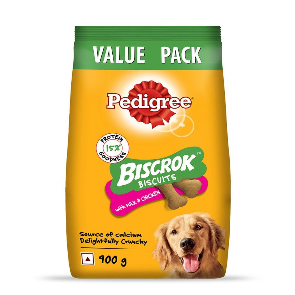 Pedigree Biscrok Biscuits Dog Treats Milk and Chicken Flavour Above 4 Months