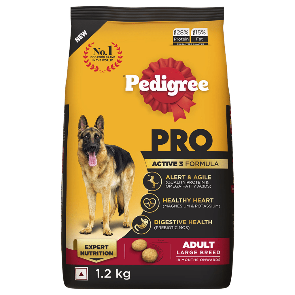 Pedigree PRO Adult Active Large Breed Expert Nutrition for Dog 18 Months Onwards Dry Dog Food