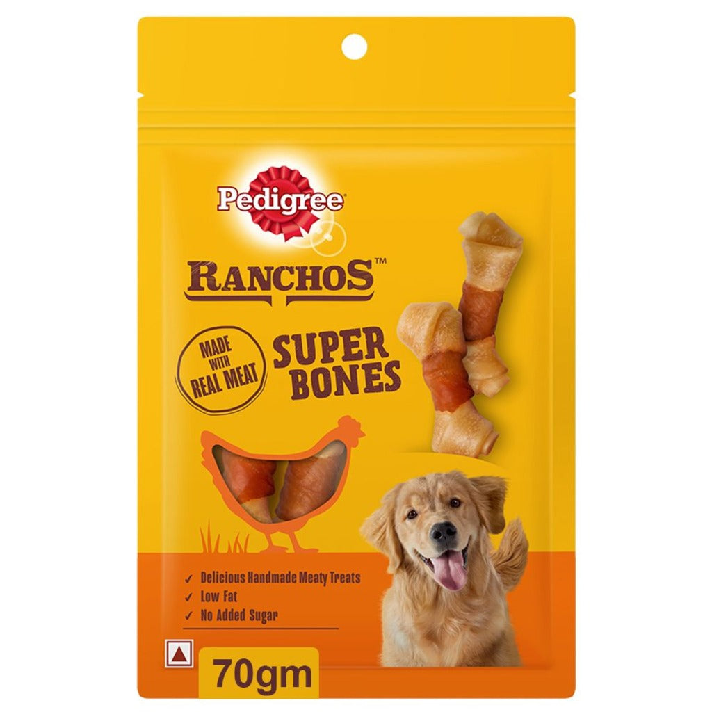 Pedigree RANCHOS Super Bones Chicken & Milky Flavour