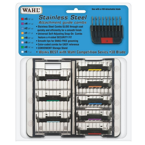 WAHL STAINLESS STEEL ATTACHMENT COMBS