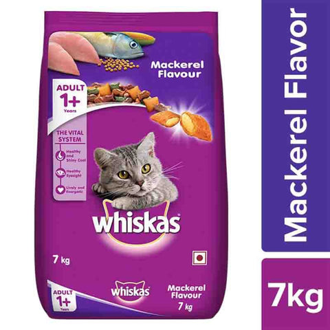 Whiskas Adult Mackerel Flavour +1 Year Dry Cat Food
