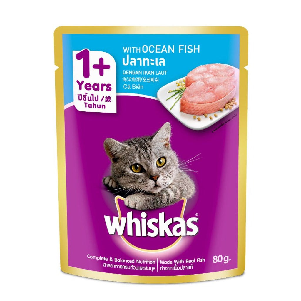 Whiskas Adult Ocean Fish Flavour 1+ Years Wet Cat Food
