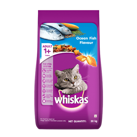 Whiskas Adult Ocean Fish Flavour +1 Year Dry Cat Food