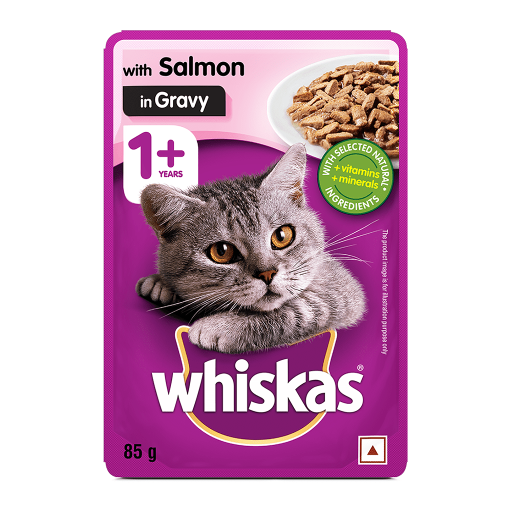 Whiskas Adult Salmon in Gravy Flavour 1+ Years Wet Cat Food
