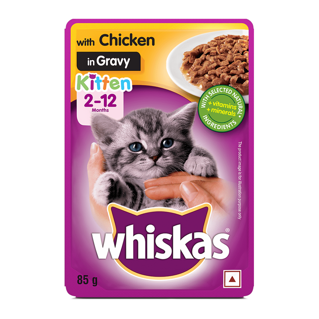 Whiskas Kitten 2-12 months Chicken in Gravy Wet Cat Food