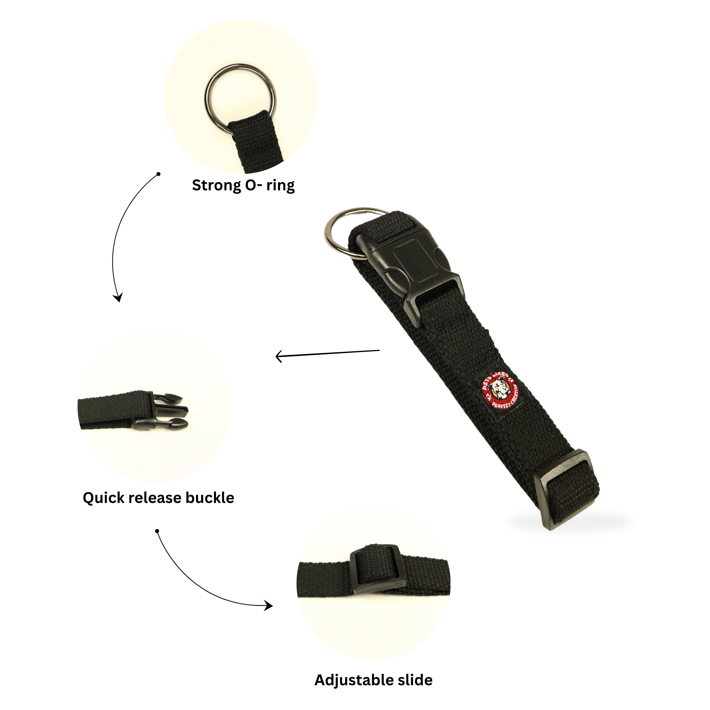 Spun Clip Puppy Dog Collar with Strong & Secure Lock