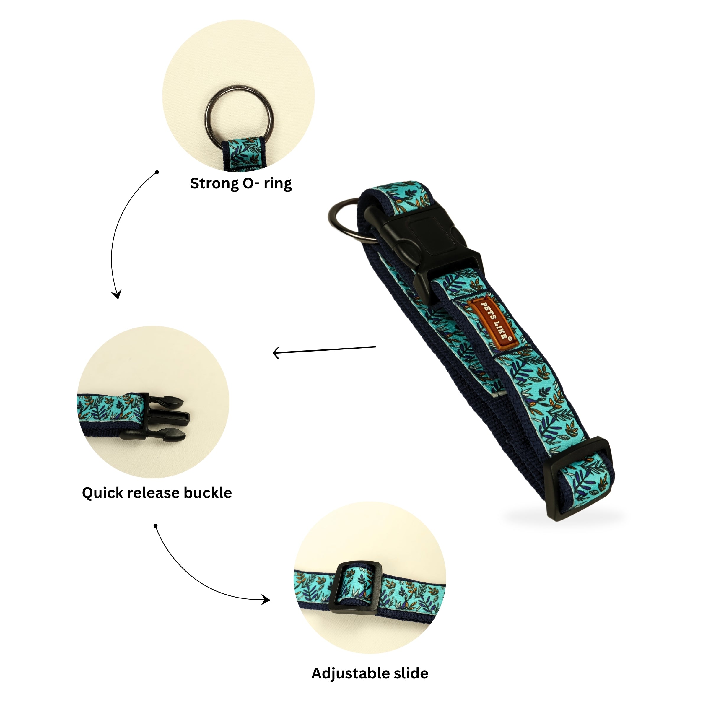 Premium Poly Clip Collar for Dogs, Online Deal in Multiple Colours