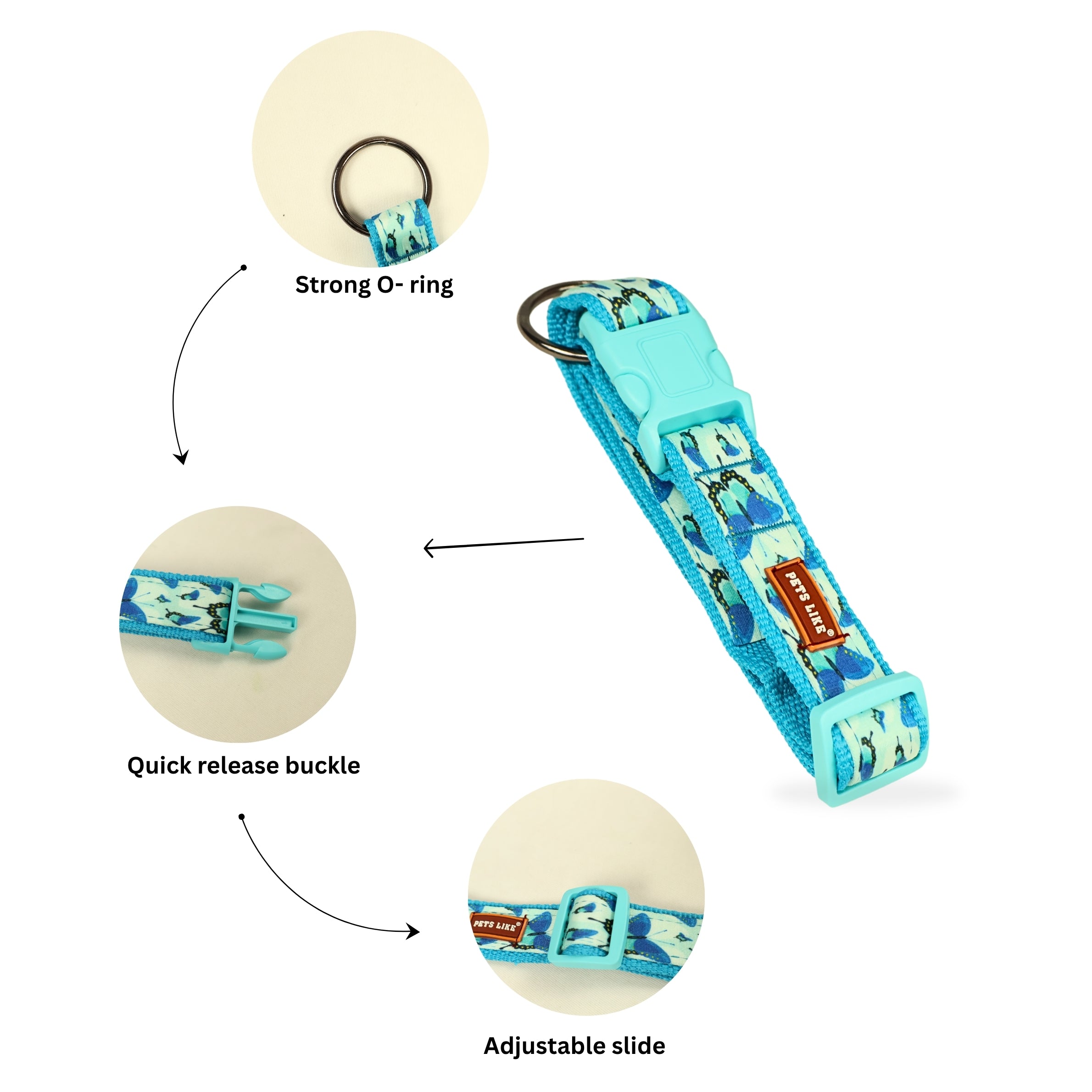 Premium Poly Clip Collar for Dogs, Online Deal in Multiple Colours