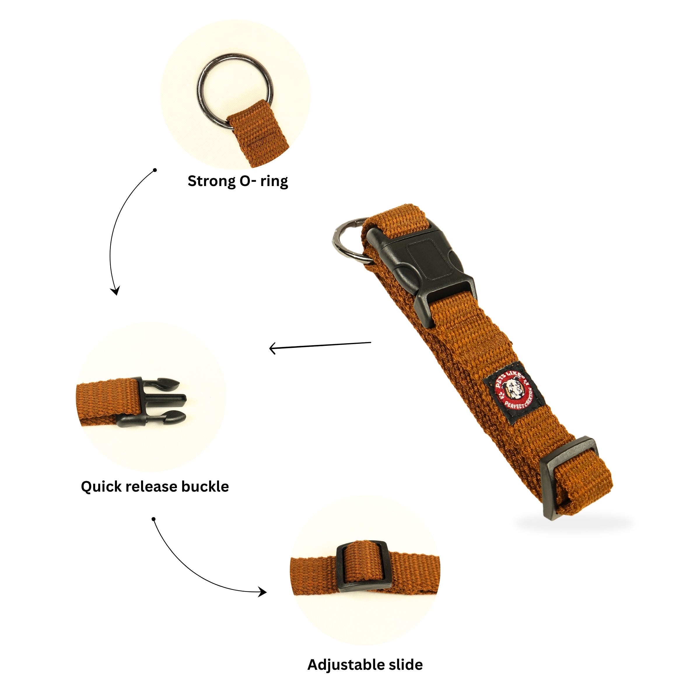 Spun Clip Puppy Dog Collar with Strong & Secure Lock