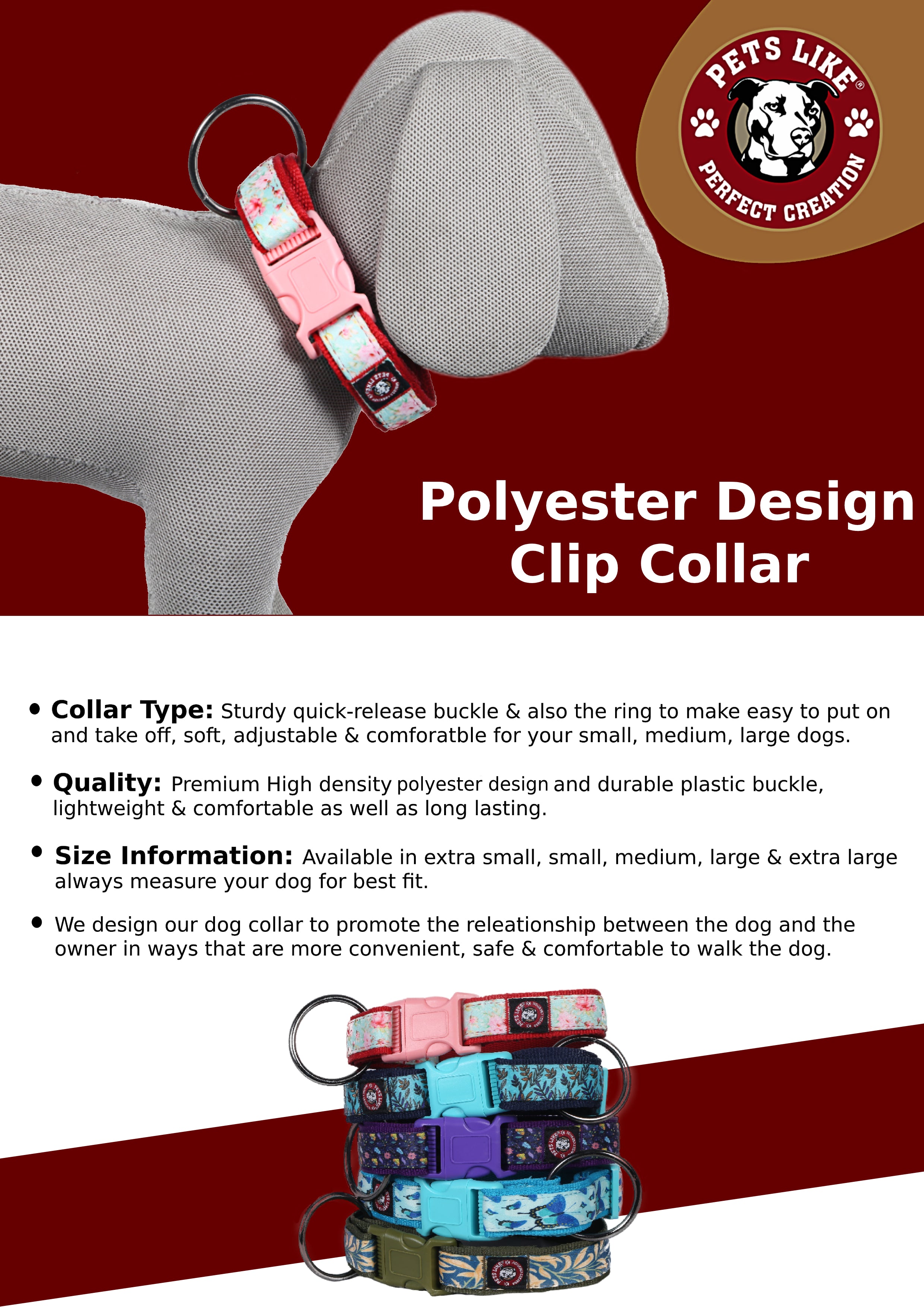 Premium Poly Designer Dog Leash Durable, Tangle-Free, Multi-Colour