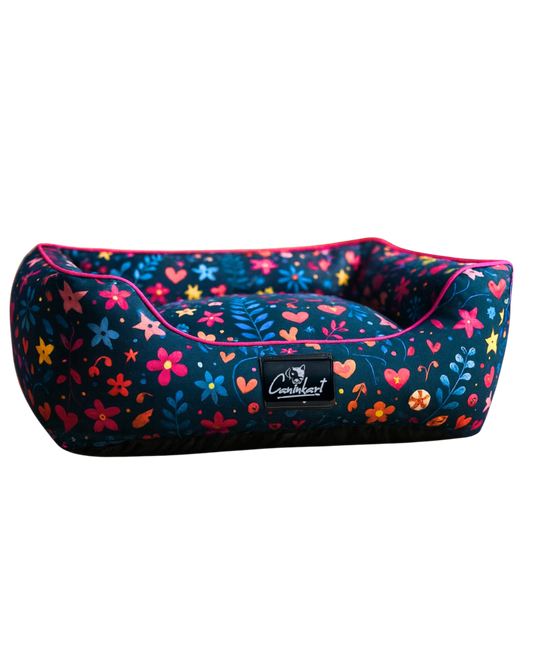 Printed Dog Lounger Bed Online, Soft & Comfortable Dog Bed