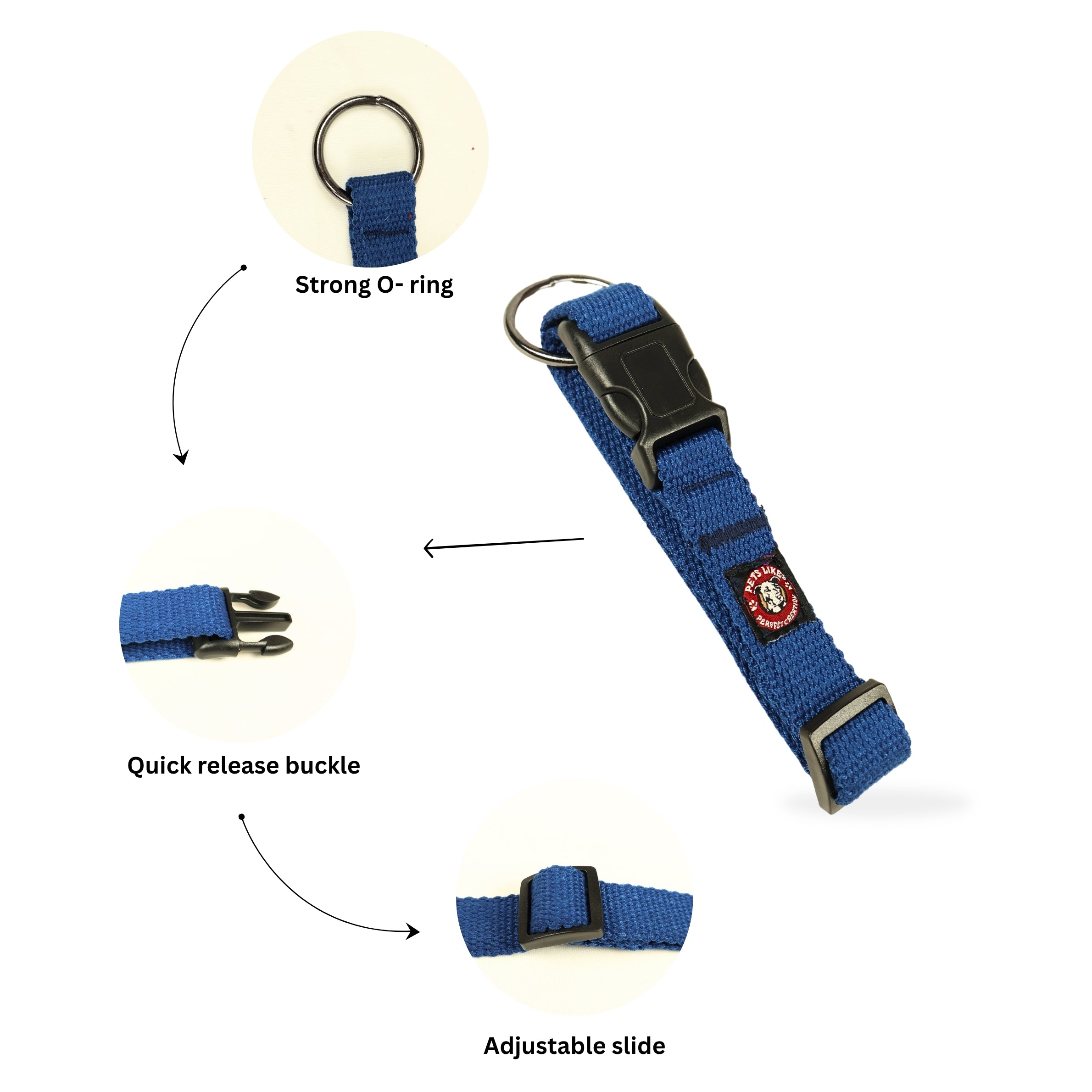 Spun Clip Puppy Dog Collar with Strong & Secure Lock