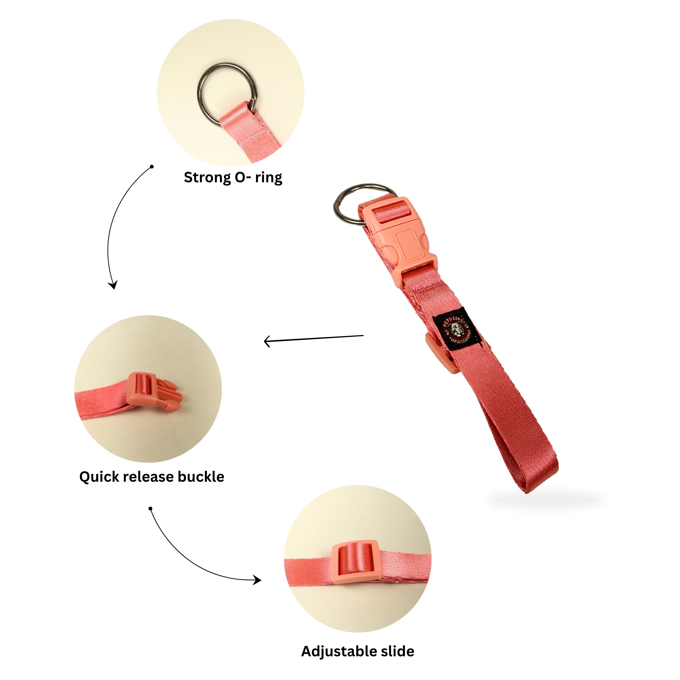 Nylon Dog Collar for Daily Use, Adjustable & Durable