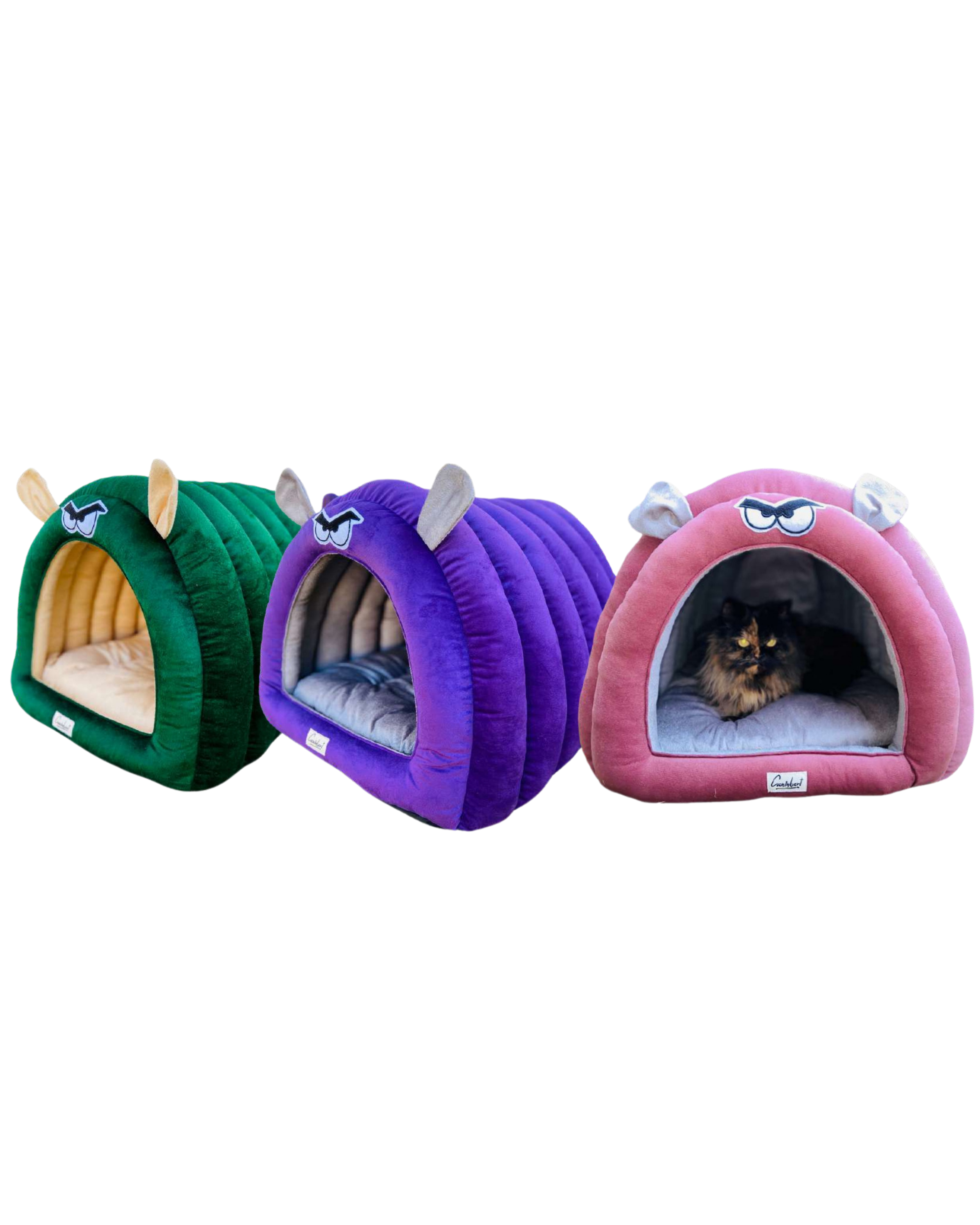 Caterpillar Cave Pet Bed for Cats & Small Dogs, Cozy Indoor Bed