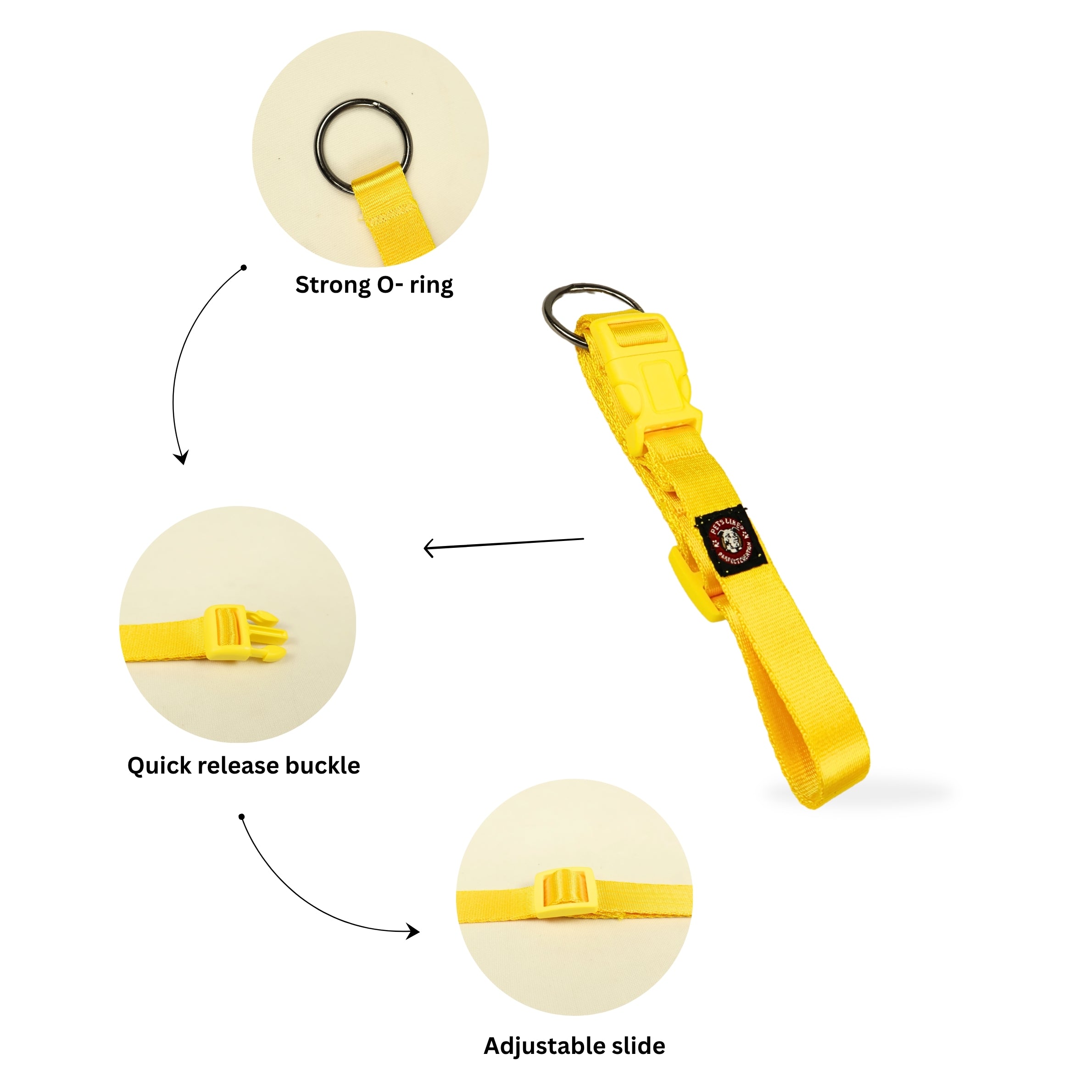 Nylon Dog Collar for Daily Use, Adjustable & Durable