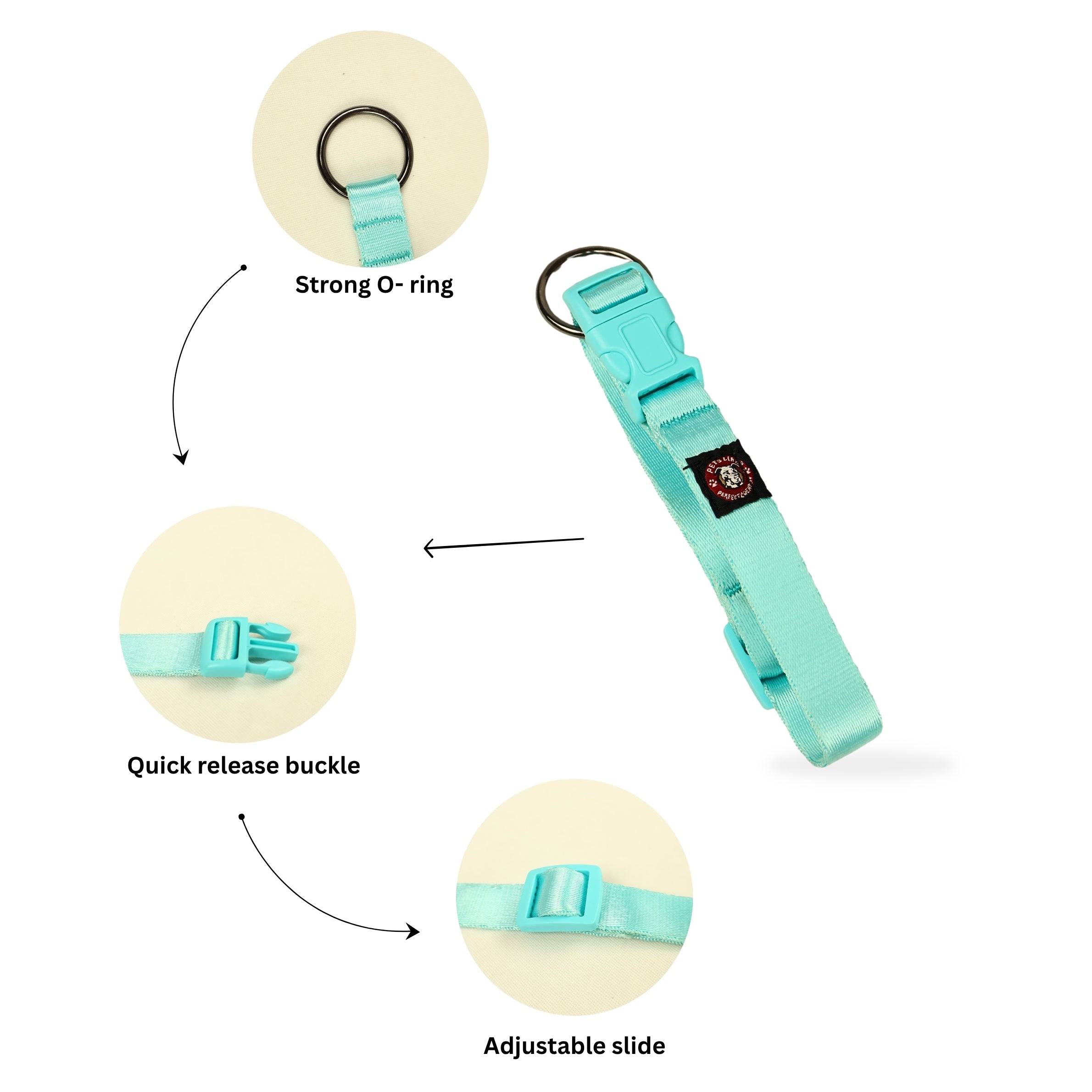 Nylon Dog Collar for Daily Use, Adjustable & Durable