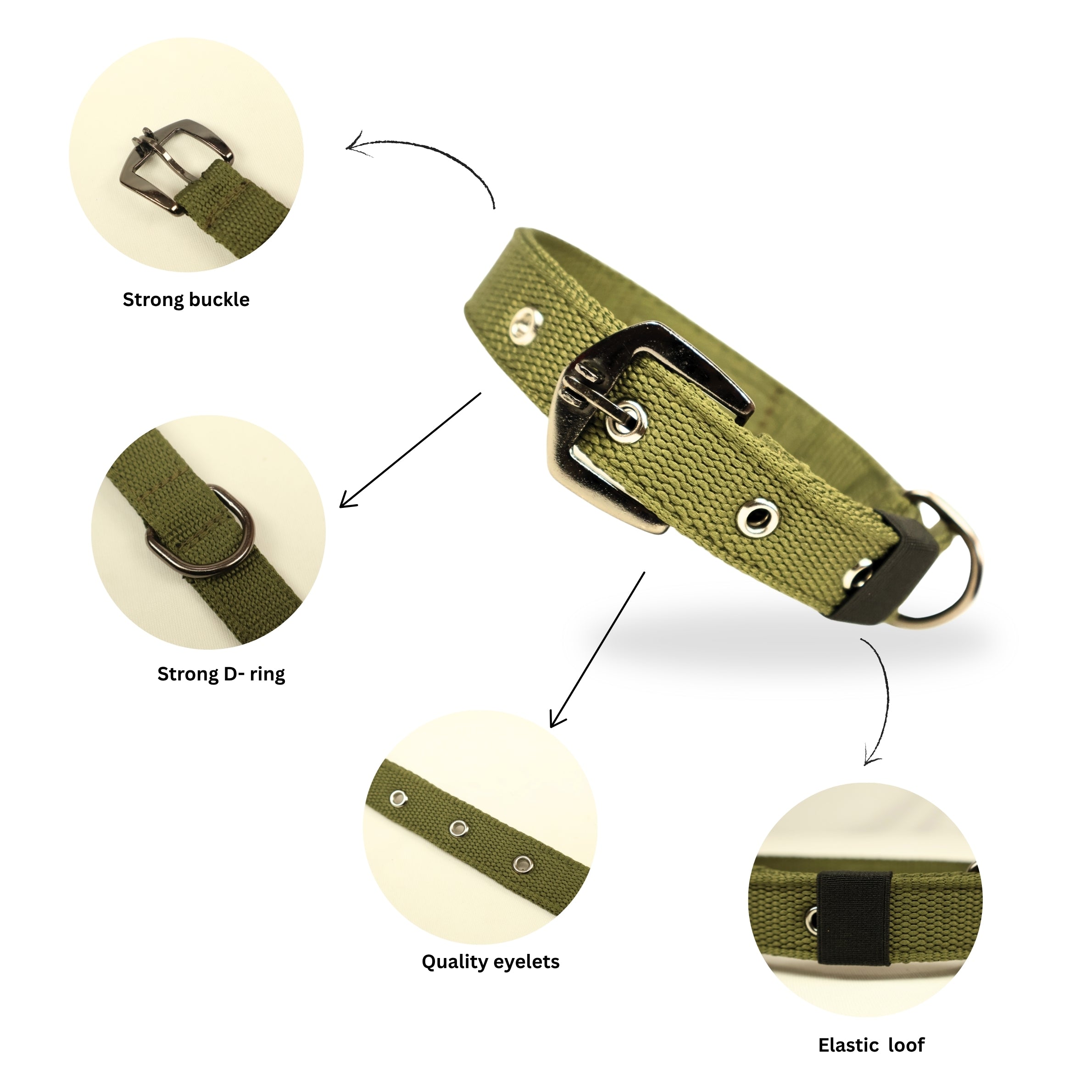 Premium Polyester Pet Collar Safe, Long-Lasting & Multiple Colours