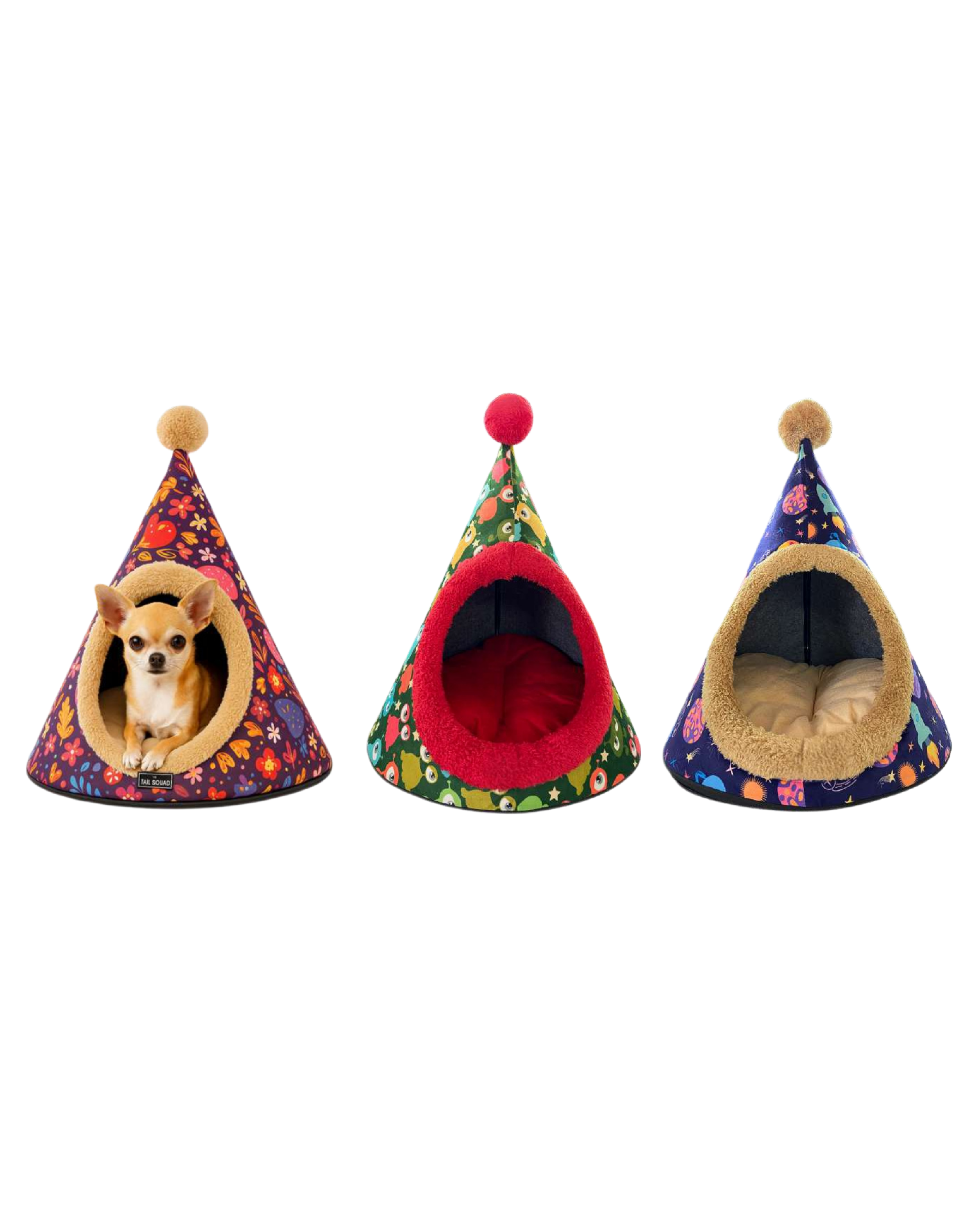 Printed Cave Hut Pet Bed Online,Top Comfort Hut for Cats & Dogs