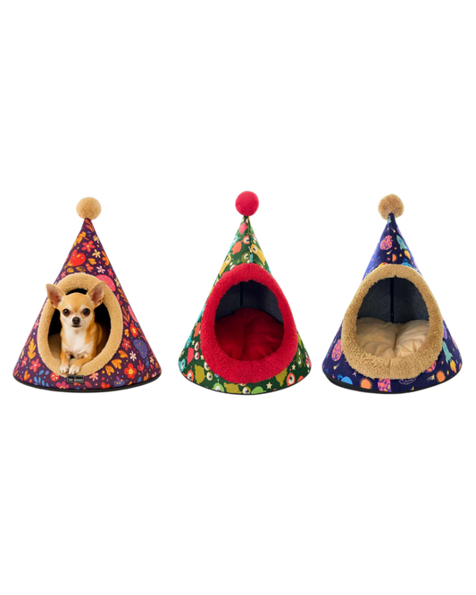 Printed Cave Hut Pet Bed Online,Top Comfort Hut for Cats & Dogs