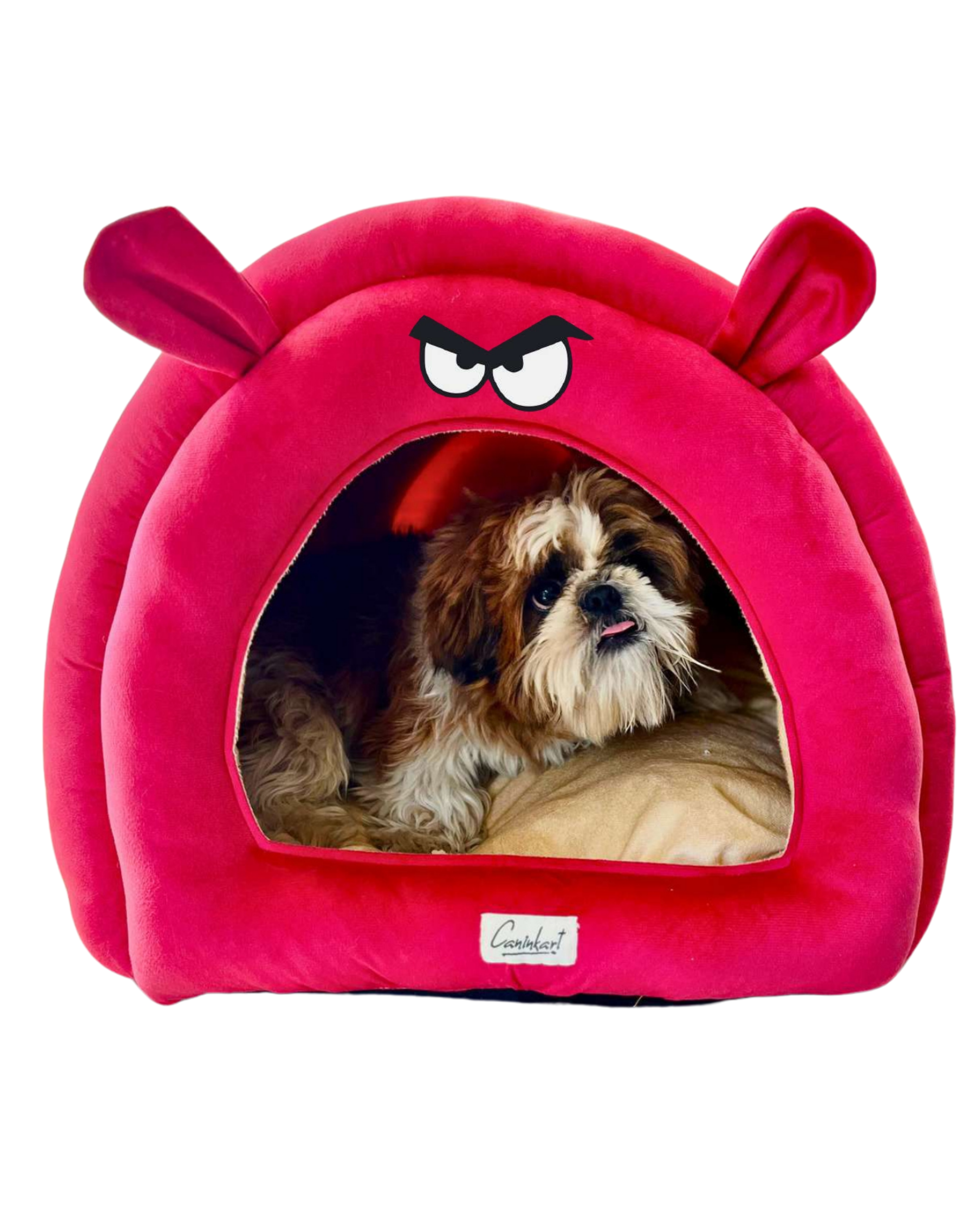 Caterpillar Cave Pet Bed for Cats & Small Dogs, Cozy Indoor Bed