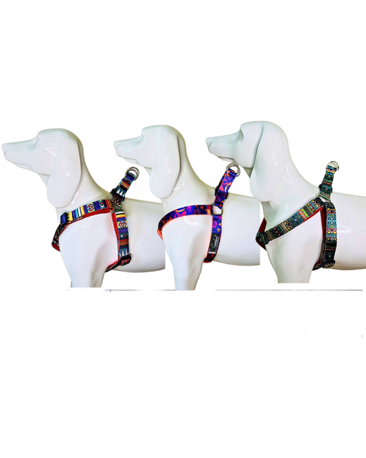 Printed Basket Harness for Dogs, Adjustable Stylish Dog Harness