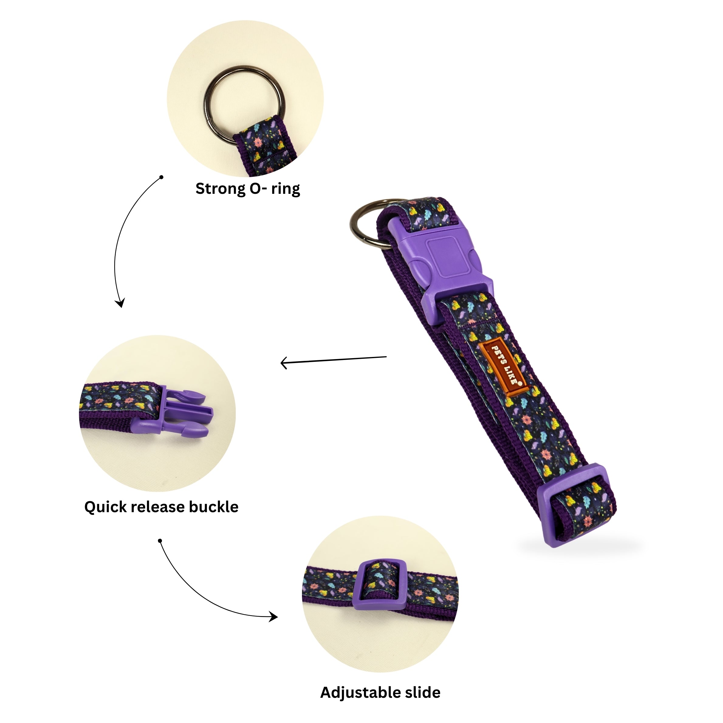 Premium Poly Clip Collar for Dogs, Online Deal in Multiple Colours