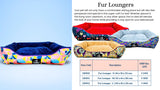 Pet Bed Fur Lounger for Dogs & Cats, Premium Soft Comfort