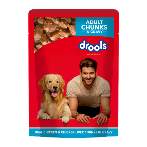 Drools - Chicken & Chicken Liver In Chunks - Gravy - Adult