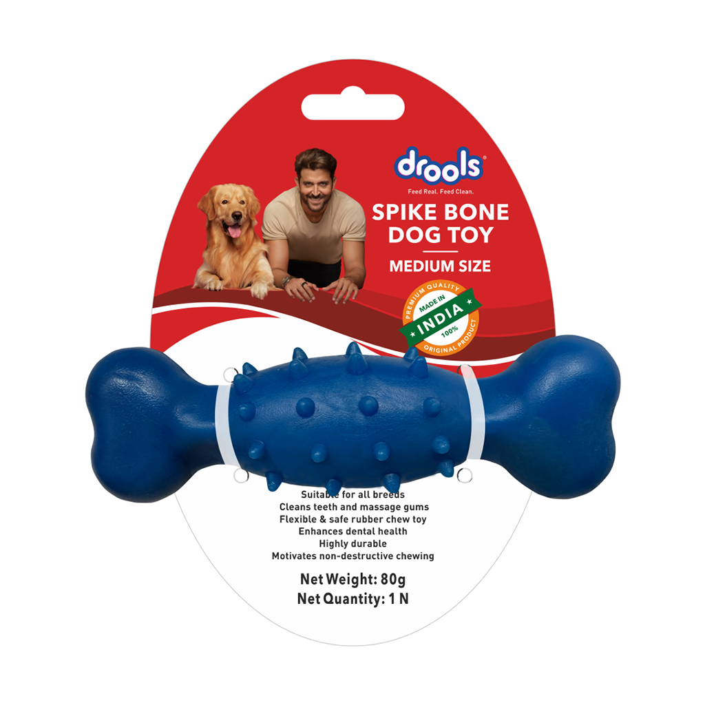 Drools - Spike Bone - Non Toxic Rubber - Dogs Toys