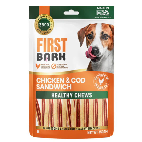 First Bark Chicken & Cod Sandwich Dog Treats
