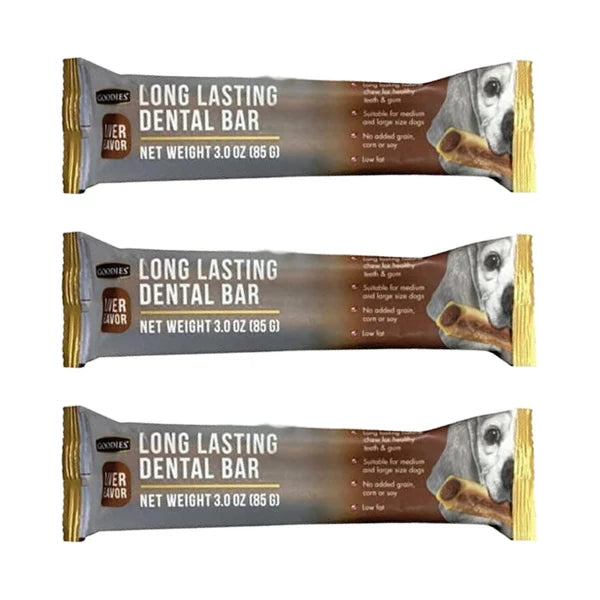Goodies Long Lasting Dental Bar Liver Dog Treats