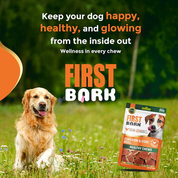 First Bark Chicken Cod Roll Dog Treats