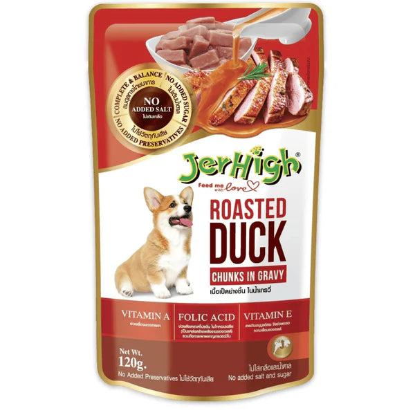 JerHigh Roasted Duck in Gravy Wet Dog Food
