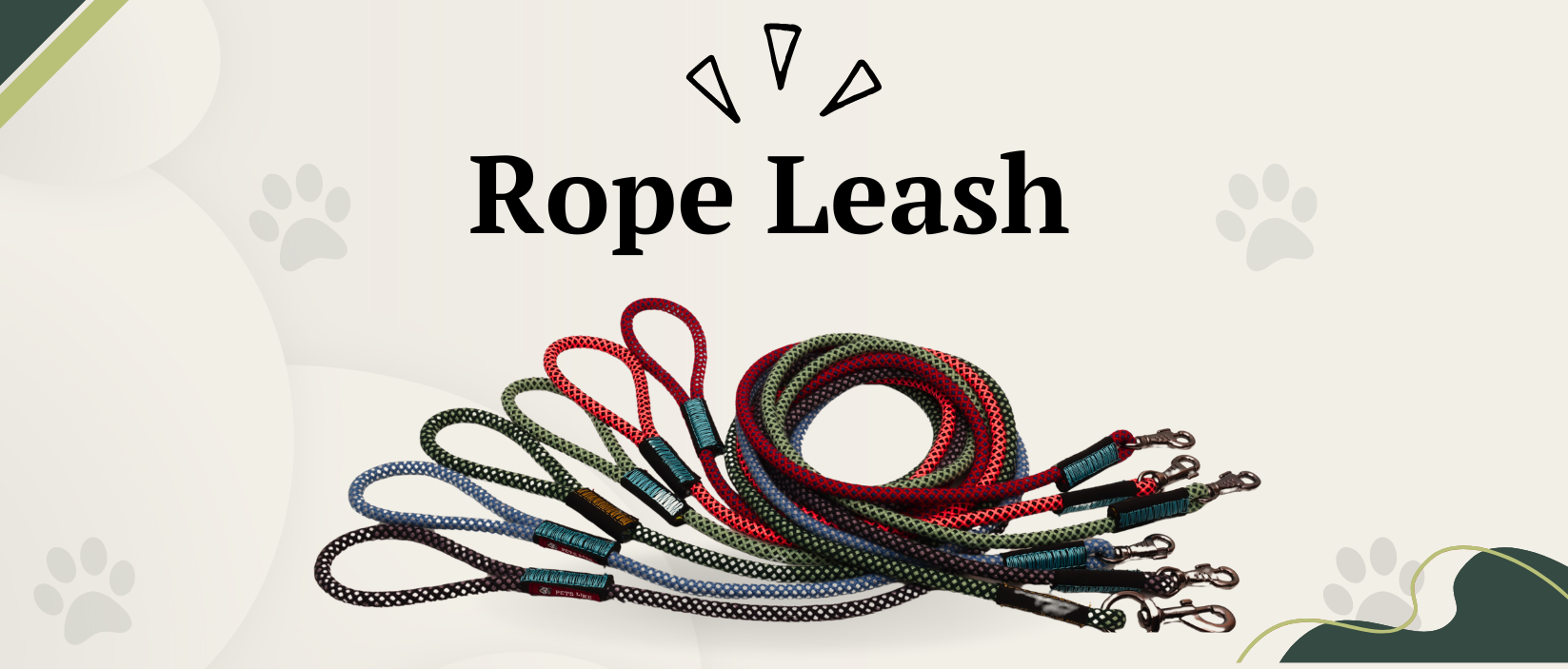 Strong Rope Dog Leash, Durable, Anti-Slip Pet Walking Leash