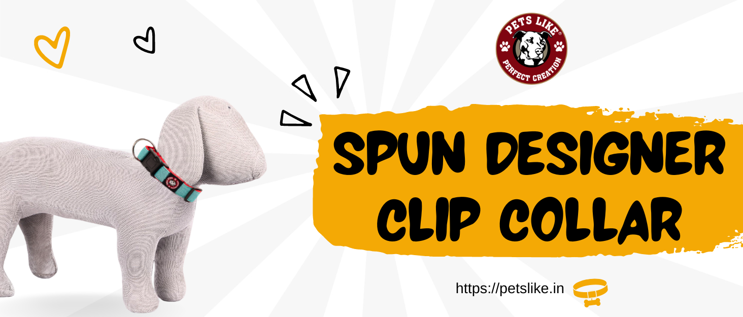 Spun Poly Clip Collar for Dogs with Secure Buckle in Multiple Colours