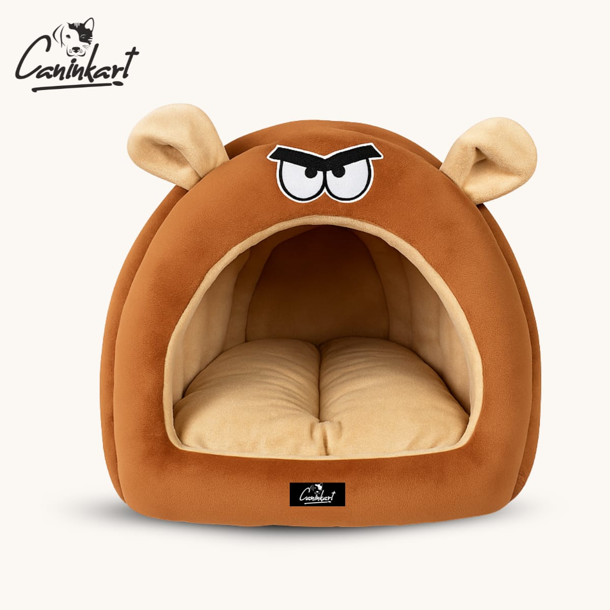 Caterpillar Cave Pet Bed for Cats & Small Dogs, Cozy Indoor Bed