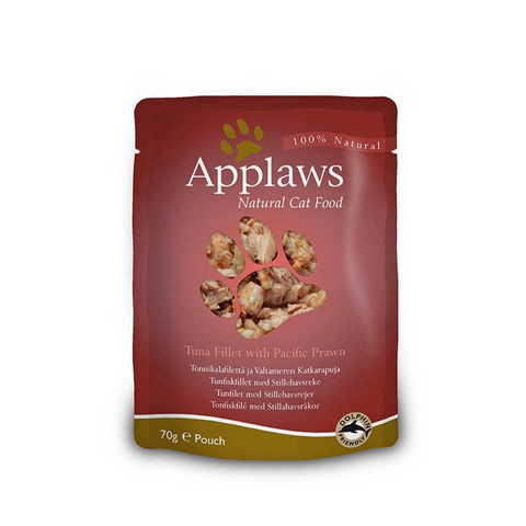 APPLAWS NATURALS - TUNA FILLET WITH PACIFIC PRAWNS IN BROTH - CAT WET FOOD