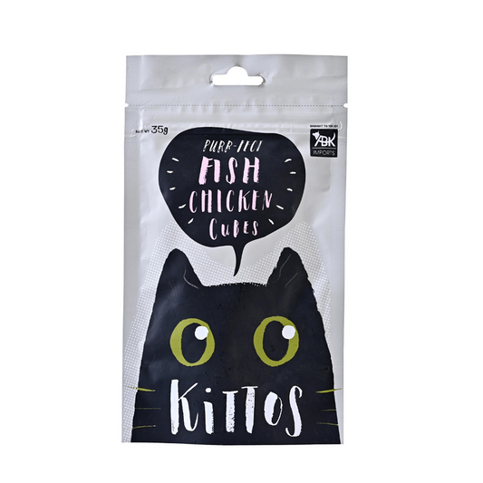 Kittos - Fish Chicken Cubes -  Cat Treat