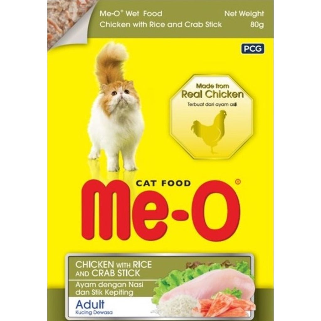 Me-O - Chicken with Rice and Crab Stick - 1+ Years - Adult Wet Cat Food